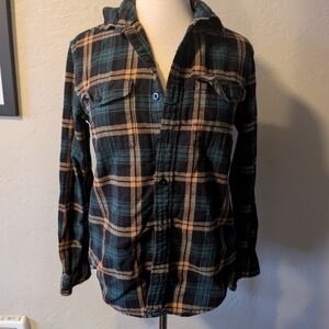 American Eagle Plaid‎ Flannel Button-Up Shirt Mens Sz Small